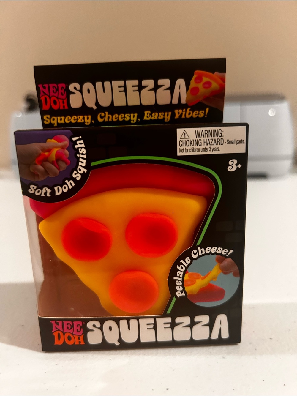 Needoh Squeezza Pizza Slice Stress Toy - New. Authentic